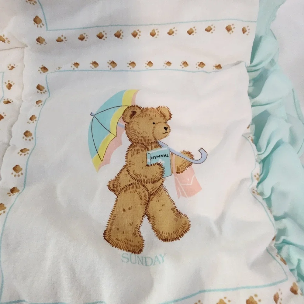 Vtg Baby Cassie's Creation A Bearable Week Quilt Days Of The Week